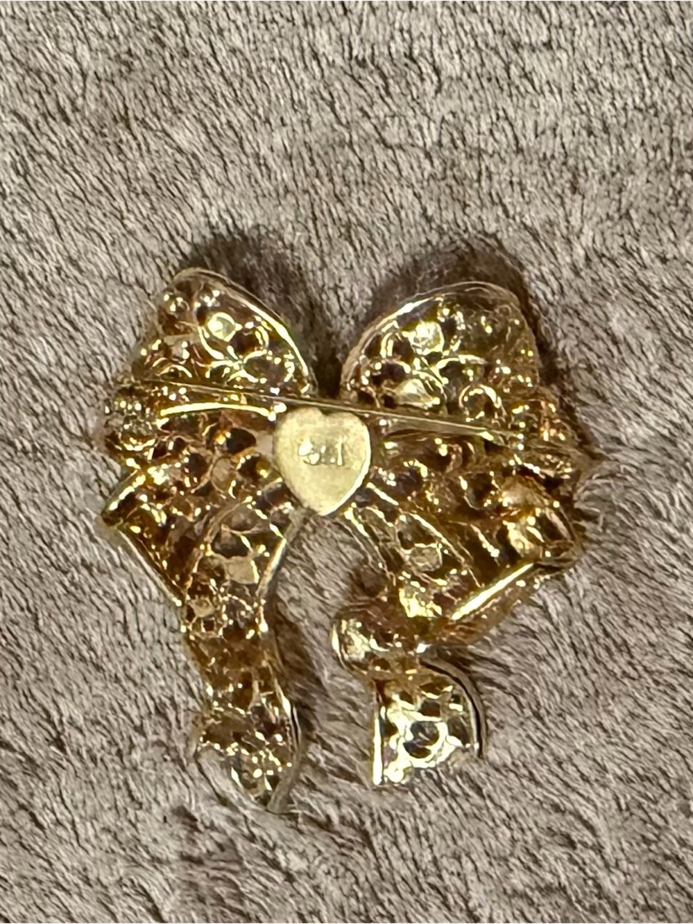 Gold Bow Brooch Pin - by Avon